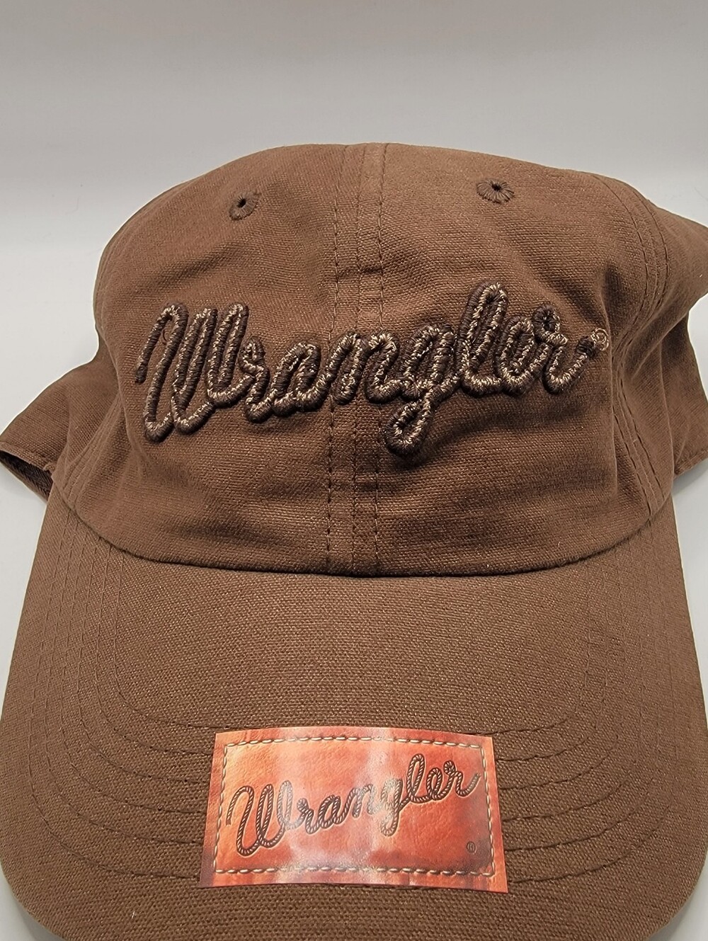 Wrangler Brown Twill Logo Cap with Embroidered Script